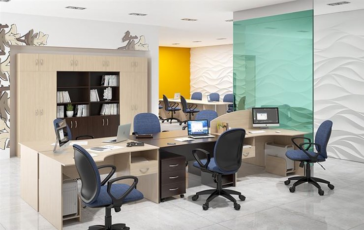 Офисный набор мебели SIMPLE с эргономичными столами и тумбами в Твери - изображение 5